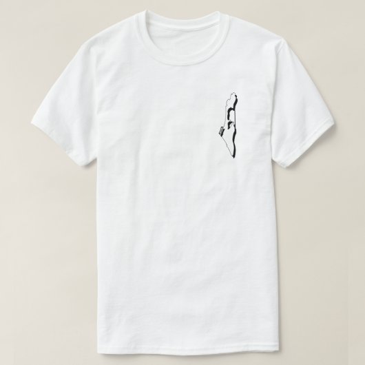 パレスチナの地図 Tシャツ (デザイン正面)