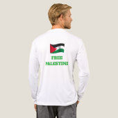 パレスチナの声 - 人類は正義のために泣くT トライブレンドTシャツ (背面全体)