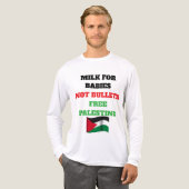 パレスチナの声 - 人類は正義のために泣くT トライブレンドTシャツ (正面全体)