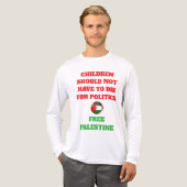 パレスチナの声 正義を求める人道的な叫びT トライブレンドＴシャツ (正面全体)