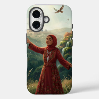 パレスチナの少女のトラディショナルタトリーズドレスフォン iPhone 16ケース
