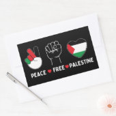 パレスチナの平和への愛 – パレスチナ人の自由 長方形シール (封筒)