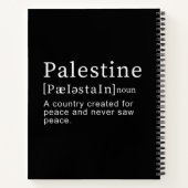 パレスチナの意味デザインパレスチナ定義文字 ノートブック (裏面)