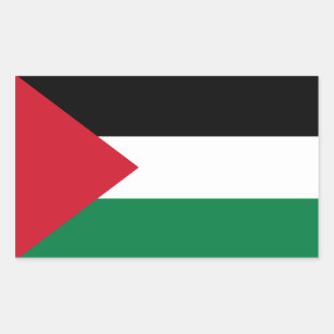 パレスチナの旗のステッカー 長方形シール
