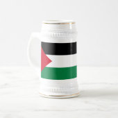 パレスチナの旗 ビールジョッキ (正面左)