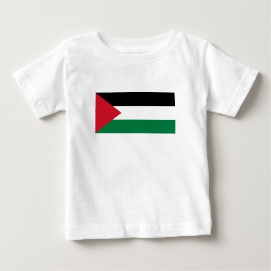 パレスチナの旗 ベビーTシャツ (正面)