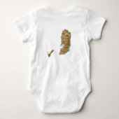 パレスチナの旗 + 地図のTシャツ Tシャツ (裏面)