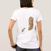 パレスチナの旗＋地図＋テキストTシャツ Tシャツ (裏面)