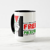 パレスチナの自由なマグ マグカップ (正面左)