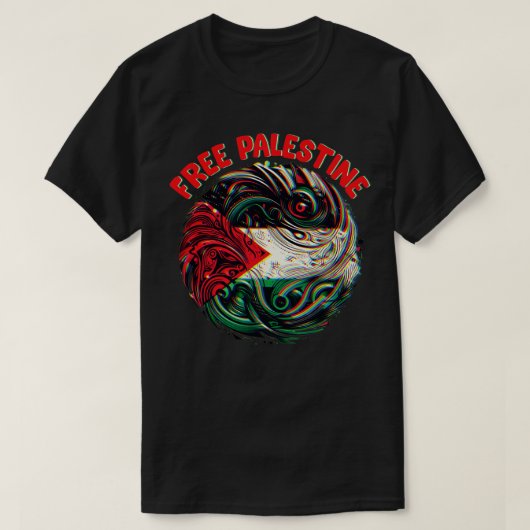 パレスチナの自由 Tシャツ (デザイン正面)