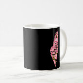 パレスチナの花の地図 コーヒーマグカップ (正面右)