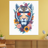 パレスチナの虎 – パレスチナ国旗 キャンバスプリント (インサイチュ (リビング))