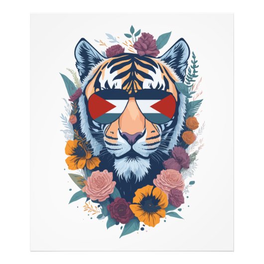 パレスチナの虎 – パレスチナ国旗 フォトプリント            (正面)