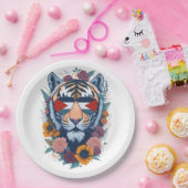 パレスチナの虎 – パレスチナ国旗 – Palへの贈り物 ペーパープレート (パーティー)