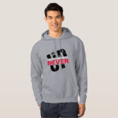 パレスチナは決して上に与えない | 抗議はっきりしたグランジ パーカ (正面フル)