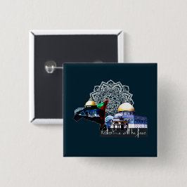 パレスチナは自由なパレスチナのガザ抵抗になるだろう 缶バッジ