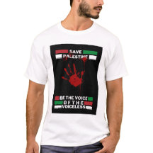 パレスチナを救え メンズTシャツ | パレスチナに自由を ティーシャツ