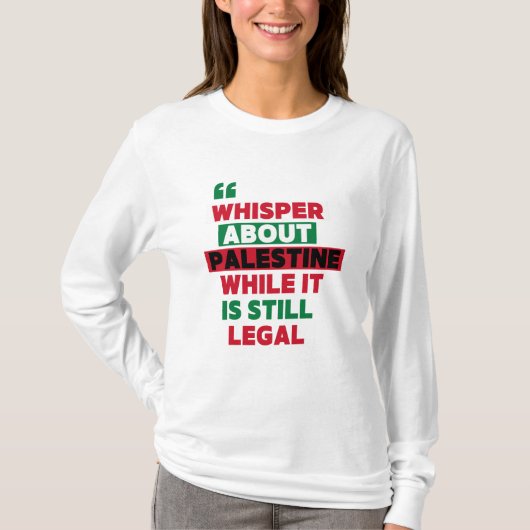 パレスチナを語ろう グッズ Tシャツ (正面)