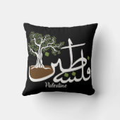 パレスチナオリーブの木の質をカスタマイズ可能な枕 クッション (裏面)