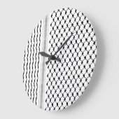 パレスチナカスタムクフィヤプレート設計ライセンスF ラージ壁時計 (傾斜)