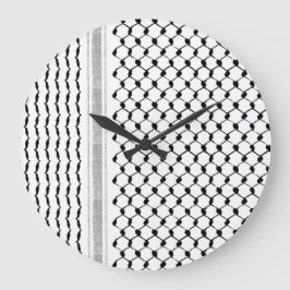 パレスチナカスタムクフィヤプレート設計ライセンスF ラージ壁時計