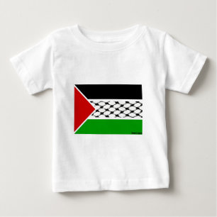 パレスチナケフィエ国旗 ベビーTシャツ