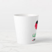 パレスチナハートトートバッグ カフェラテマグ (正面)