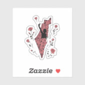 パレスチナフローラ地図 シール (シート)