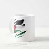パレスチナプライド国旗Tシャツ装飾用クッション コーヒーマグカップ (正面左)