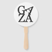 パレスチナ人の子どもたち保護と共に立つ ハンドファン (正面)