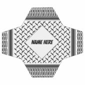 パレスチナ人クフィヤ黒白シェマグ サッカーボール (フラット)