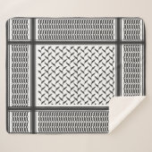 パレスチナ人クフィヤ黒白シェマグ シェルパブランケット (正面(横))