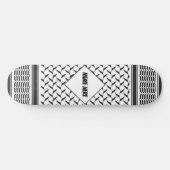 パレスチナ人クフィヤ黒白シェマグ スケートボード (横)