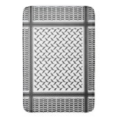 パレスチナ人クフィヤ黒白シェマグ バスマット (正面縦)