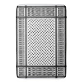 パレスチナ人クフィヤ黒白シェマグ バスマット (正面縦)