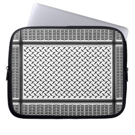 パレスチナ人クフィヤ黒白シェマグ ラップトップスリーブ