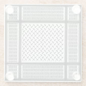 パレスチナ人ケフィエ ガラスコースター (裏面)