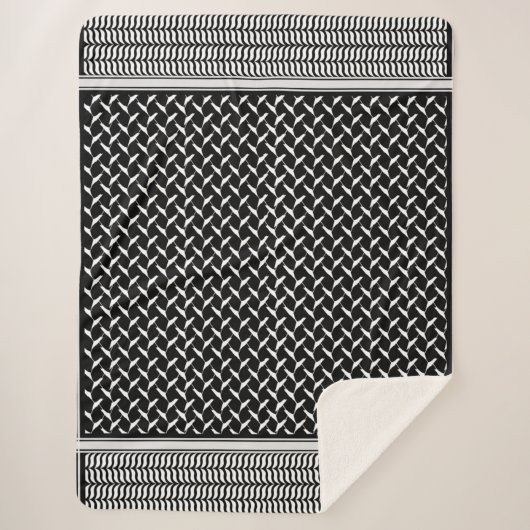 パレスチナ人ケフィエ シェルパブランケット (正面)