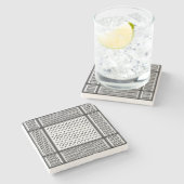 パレスチナ人ケフィエ ストーンコースター (横)