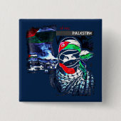 パレスチナ人虐殺の自由 缶バッジ (正面)