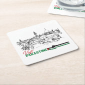 パレスチナ伝統と希望 スクエアペーパーコースター (アングル)