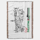 パレスチナ伝統と希望 スローブランケット (正面縦)