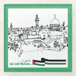 パレスチナ伝統と希望：我々は戻る ガラスコースター