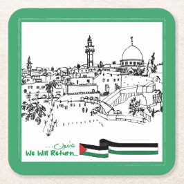 パレスチナ伝統と希望：我々は戻る スクエアペーパーコースター