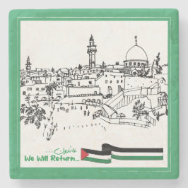 パレスチナ伝統と希望：我々は戻る ストーンコースター