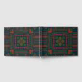 パレスチナ刺しゅうタスリーズレッド緑5パターン ゲストブック (全面)