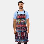 パレスチナ刺しゅうモチーフ。 エプロン (着用した状態)