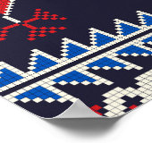 パレスチナ刺しゅうモチーフ。 ポスター (角)