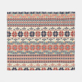 パレスチナ刺しゅうモチーフ:伝統的美しい。 フリースブランケット (正面(横))