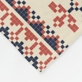 パレスチナ刺しゅうモチーフ:伝統的美しい。 フリースブランケット (角)